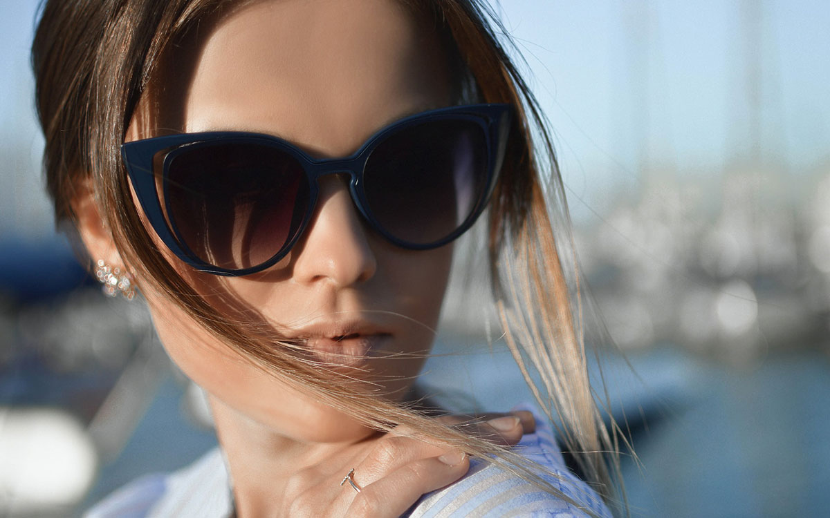 semi-rimless sunglasses