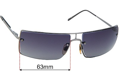 Giorgio Armani GA 1536 Replacement Lenses 63mm wide 