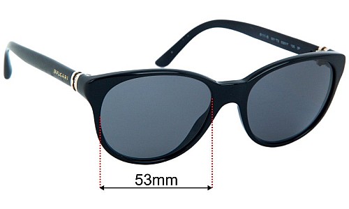 Bvlgari 8111-B Replacement Sunglass Lenses - 53mm 
