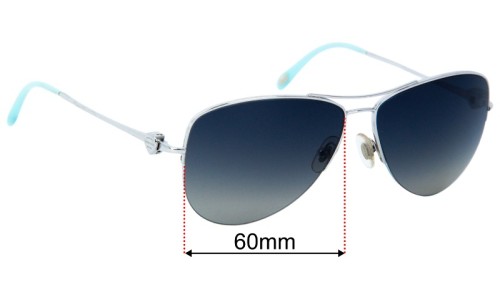 Tiffany & Co TF 3021 Ersatzlinsen 60mm wide 