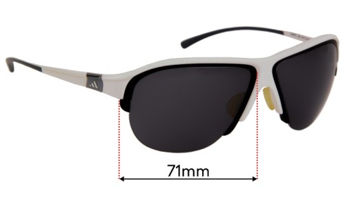 Sunglass Fix Ersatzgläser für Adidas A535 L Insert for A178 L - 71mm Wide 