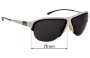 Sunglass Fix Ersatzgläser für Adidas A535 L Insert for A178 L - 71mm Wide 
