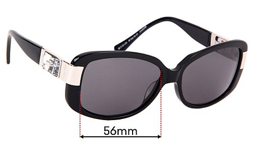 Sunglass Fix Lentilles de Remplacement pour Alex Perry AP Sun Rx 07 - 56mm Wide 