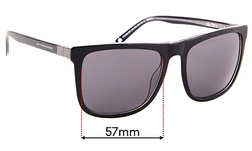 Sunglass Fix Lentilles de Remplacement pour Alex Perry AP Men Sun Rx 11  - 57mm Wide 