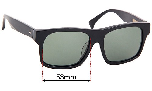 Sunglass Fix Lentes de Repuesto para AM Eyewear Leaver - 53mm Wide 