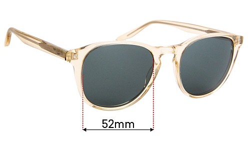 Sunglass Fix Lentes de Repuesto para Barton Perreira Plimsoul  - 52mm Wide 