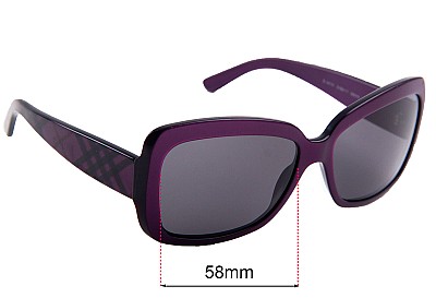 Burberry B 4074 Lentes de Repuesto 58mm wide 