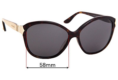 Bvlgari 8092-B-A Lentes de Repuesto 58mm wide 