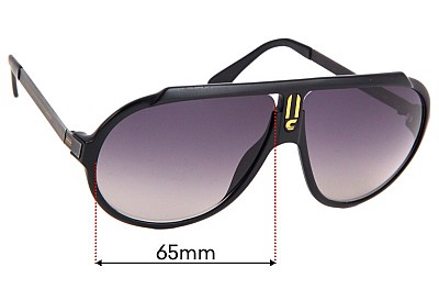 Carrera 5512 Replacement Lenses 65mm wide 