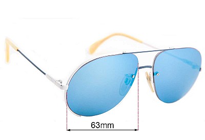 Cazal MOD 723 Replacement Lenses 63mm wide 