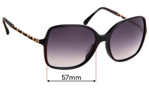 Sunglass Fix Ersatzgläser für Chanel 5210-Q-A - 57mm Wide Sunglass Fix Ersatzgläser für Chanel 5210-Q-A - 57mm Wide