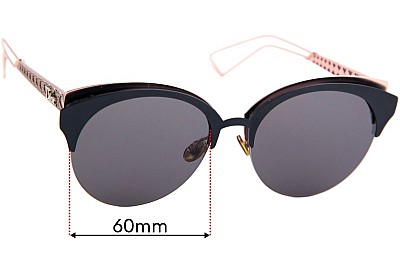 Christian Dior Diorama Club Replacement Lenses 60mm wide 