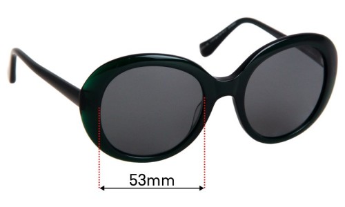 Collette Dinnigan Sun Rx 27 Ersatzlinsen 53mm wide 