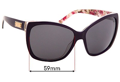 Dolce & Gabbana DG4111 Replacement Lenses 59mm wide 