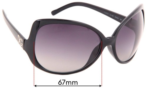 Sunglass Fix Lentilles de Remplacement pour Dolce & Gabbana DG6035 - 67mm Wide 