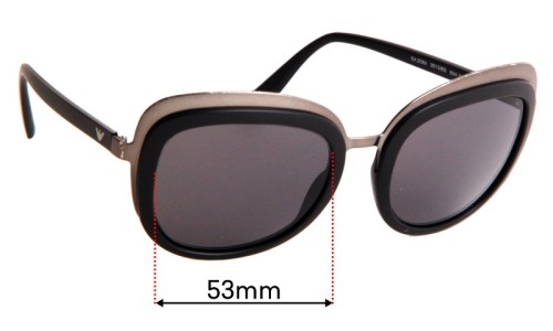 Sunglass Fix Replacement Lenses for Emporio Armani EA2058  - 53mm Wide 