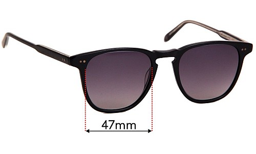 Sunglass Fix Ersatzgläser für Garrett Leight Brooks - 47mm Wide 