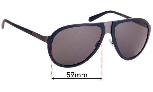 Sunglass Fix Lentes de Repuesto para Giorgio Armani AR 6008 - 59mm Wide Sunglass Fix Lentes de Repuesto para Giorgio Armani AR 6008 - 59mm Wide