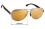 Sunglass Fix Lentes de Repuesto para Hugo Boss 0907/F/S - 64mm Wide 
