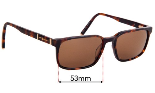Sunglass Fix Lentilles de Remplacement pour Jeff Banks JB Blaise  - 53mm Wide 