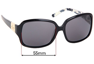 Kate Spade Lulu2/P/S Replacement Lenses 55mm wide 