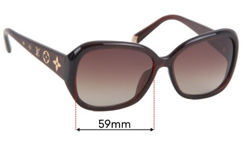 Louis Vuitton  Z0459E Replacement Lenses 59mm wide 