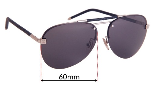 Louis Vuitton  Z1178E Replacement Lenses 60mm wide 
