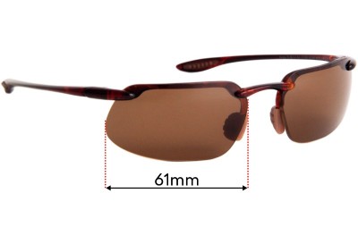 Maui Jim MJ409 Kanaha Lentilles de Remplacement 61mm wide 