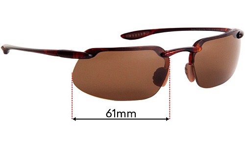 Maui Jim MJ409 Kanaha Ersatzlinsen 61mm wide 