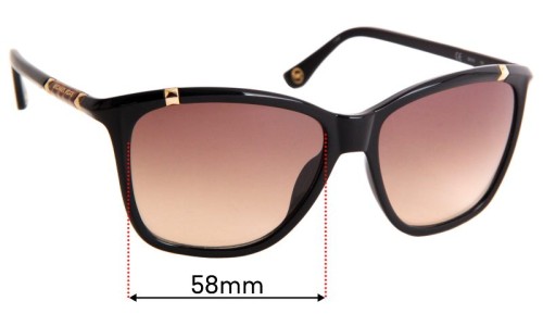 Sunglass Fix Ersatzgläser für Michael Kors M2839S Beth - 58mm Wide 