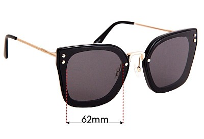 Mimco The Grid  Replacement Lenses 62mm wide 