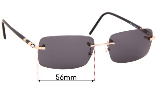 Sunglass Fix Ersatzgläser für Montblanc MB 85S - 56mm Wide Sunglass Fix Ersatzgläser für Montblanc MB 85S - 56mm Wide