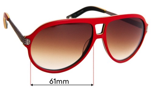 Sunglass Fix Lentilles de Remplacement pour Mosley Tribes MT 6024s Hayes - 61mm Wide 