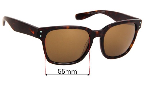Sunglass Fix Replacement Lenses for Nike EV0878 Volano  - 55mm Wide 