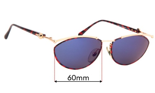 Sunglass Fix Replacement Lenses for Paloma Picasso  3829 - 60mm Wide 