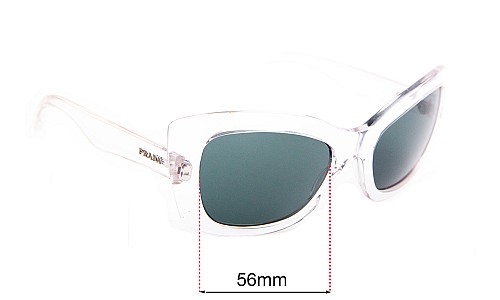 Prada SPR19M Lentilles de Remplacement 56mm wide 