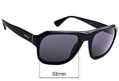 Prada SPR02S Lentilles de Remplacement 55mm wide 