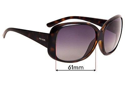 Prada SPR25N Lentilles de Remplacement 61mm wide 