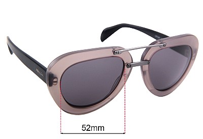 Prada SPR28R Lentilles de Remplacement 52mm wide 