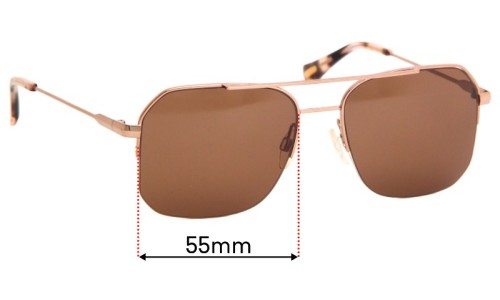 Sunglass Fix Replacement Lenses for Raen Munroe - 55mm Wide 