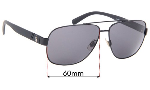 Sunglass Fix Ersatzgläser für Polo Polo PH 3110  - 60mm Wide 