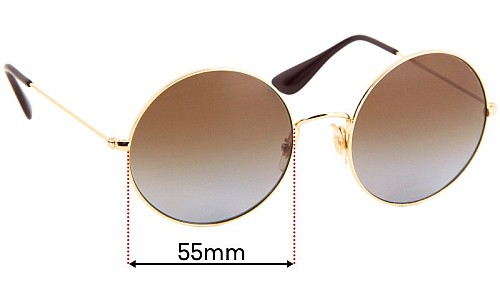 Sunglass Fix Replacement Lenses for Ray-Ban RB3592 Ja-Jo - 55mm Wide 