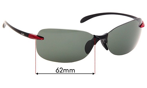 Sunglass Fix Replacement Lenses for Ray-Ban RB4142 - 62mm Wide 