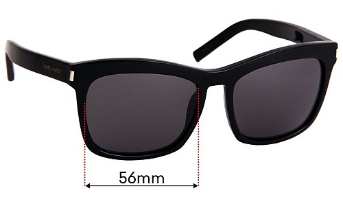 Sunglass Fix Lentes de Repuesto para Saint Laurent SL 19 - 56mm Wide Sunglass Fix Lentes de Repuesto para Saint Laurent SL 19 - 56mm Wide