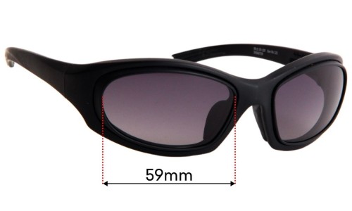 Sunglass Fix Replacement Lenses for Specsavers Sun Rx 121 - 59mm Wide 