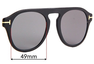 Tom Ford TF5533-B Clip on  Replacement Lenses 49mm wide 