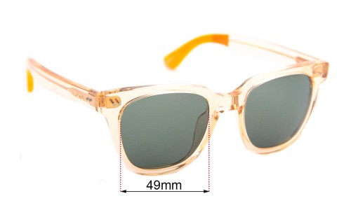 Sunglass Fix Ersatzgläser für Toms Memphis - 49mm Wide Toms Memphis Ersatzlinsen 49mm wide
