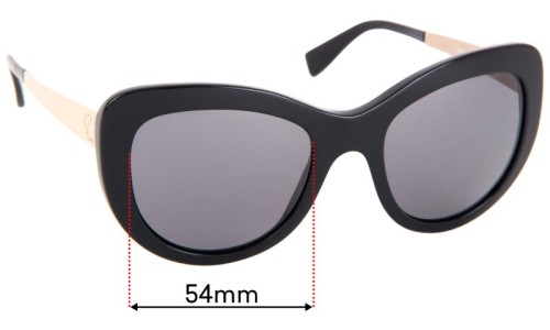 Sunglass Fix Ersatzgläser für Versace MOD 4325 - 54mm Wide 