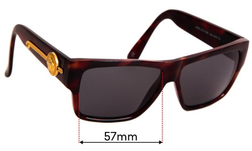 Sunglass Fix Ersatzgläser für Versace MOD 372 - 57mm Wide 