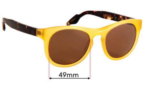 Sunglass Fix Replacement Lenses for Vinyl Factory   Pizzorno - 49mm Wide 